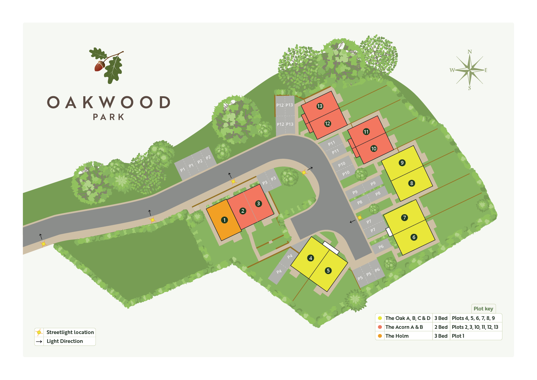 Oakwood Park Site Map